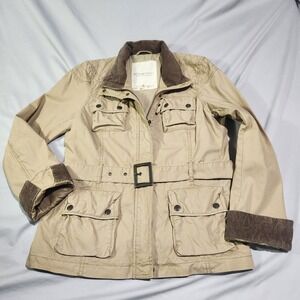 Ralph Lauren Denim & Supply LG Military Field Jacket W Utility Pockets Corduroy